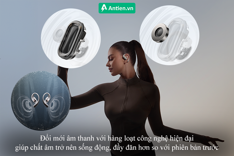 Nâng cấp về công nghệ âm thanh trên Shokz OpenFit 2+