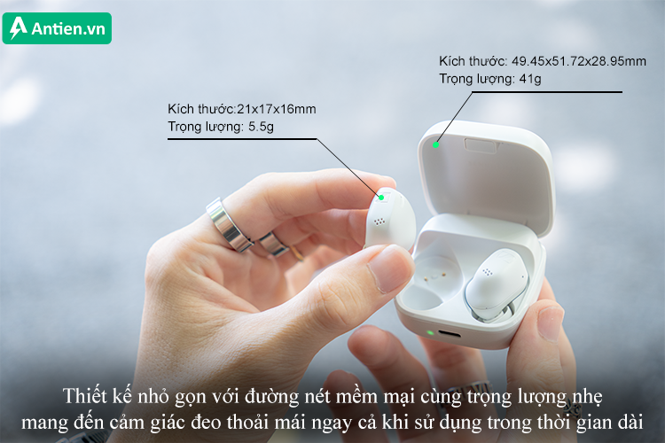 Mang đến cảm giác đeo thoải mái với sự nhỏ gọn được hoàn thiện tỉ mỉ