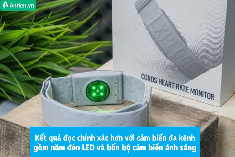 Cảm biến quang học tân tiến trên máy đo nhịp tim Coros cho kết quả chính xác, độ tin cậy cao