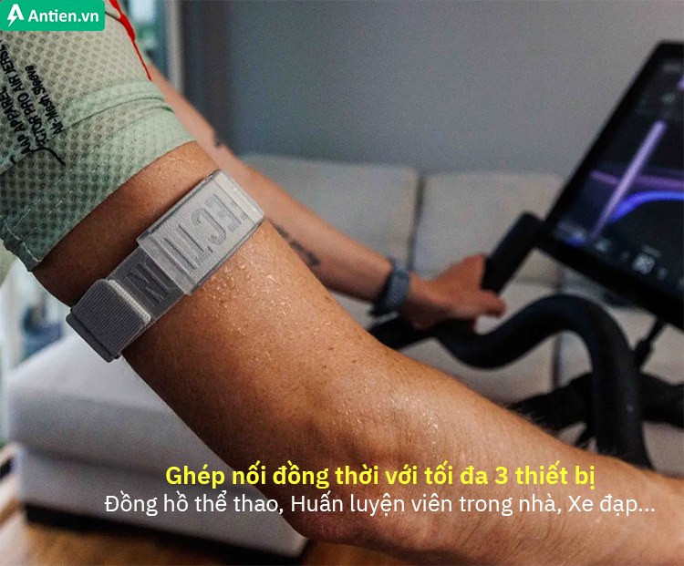 Máy đo Coros cho phép tối đa 3 kết nối đồng thời với các thiết bị hỗ trợ Bluetooth