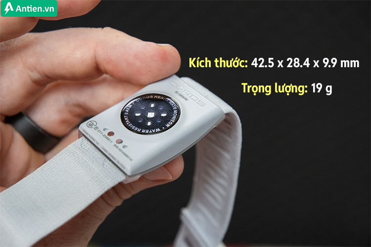 HR Monitor trang bị kích thước gọn và nhẹ nhàng khiến bạn không vướng víu khi tập luyện