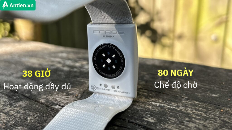 Thời lượng pin bền bỉ đủ năng lượng để bạn theo dõi quá trình tập luyện một cách thoải mái