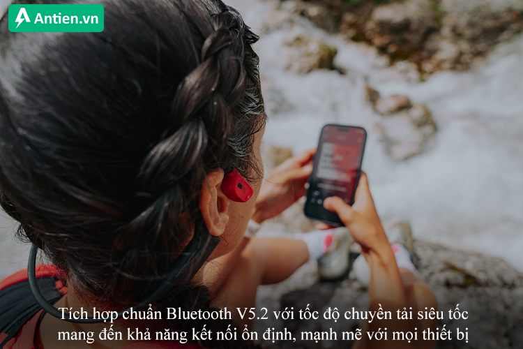 Luôn giữ kết nối ổn định với chuẩn Bluetooth V5.2 cho tốc độ truyền tải nhanh