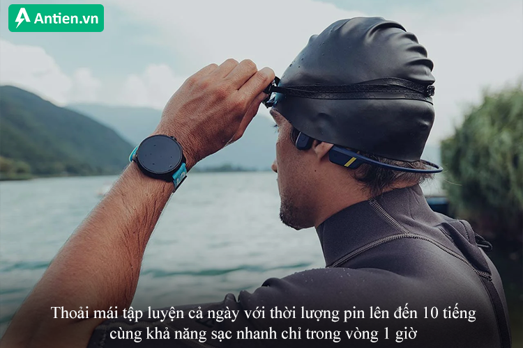 Thoải mái tập luyện cả ngày với thời lượng pin lên đến 10 tiếng