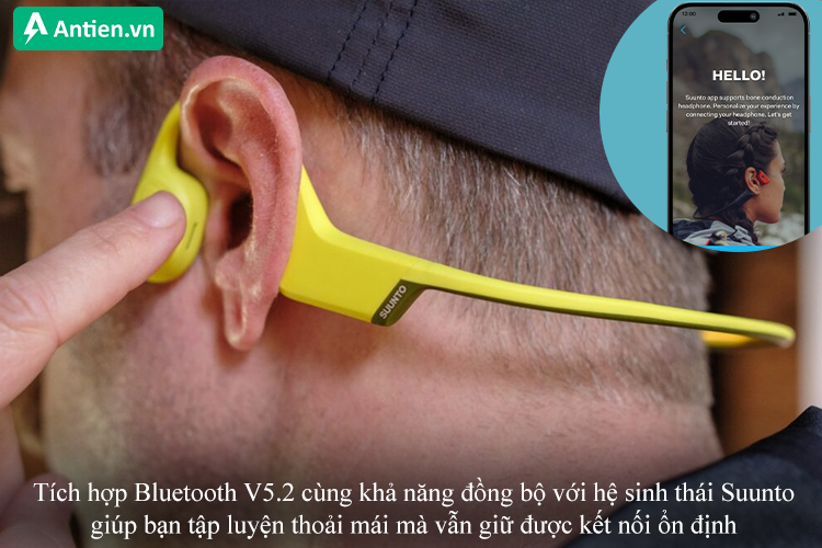 Kết nối ổn định với chuẩn Bluetooth V5.2 kết hợp cùng khả năng hỗ trợ với hệ sinh thái Suunto