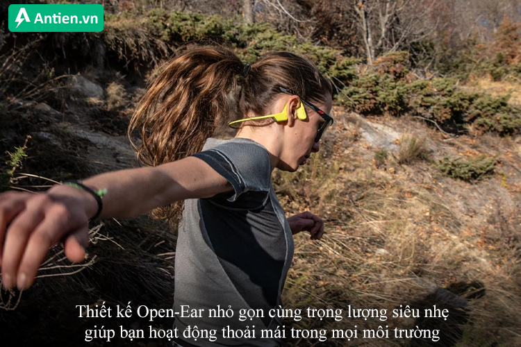 Thiết kế Open-Ear nhỏ gọn, mang đến trải nghiệm sử dụng thoải mái trong mọi môi trường