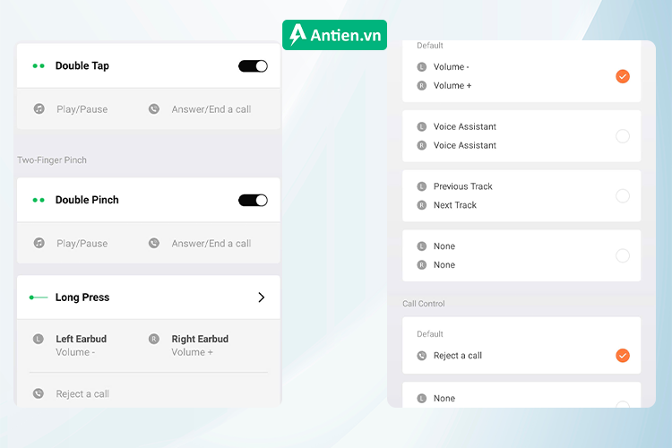 Thao tác điều khiển trên Shokz OpenDots One