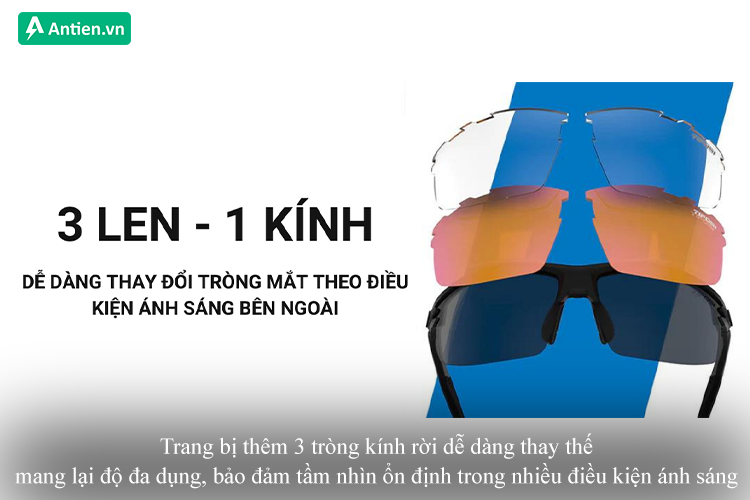 Trang bị thêm 2 mắt kính cung cấp độ đa dụng trong mọi điều kiện ánh sáng