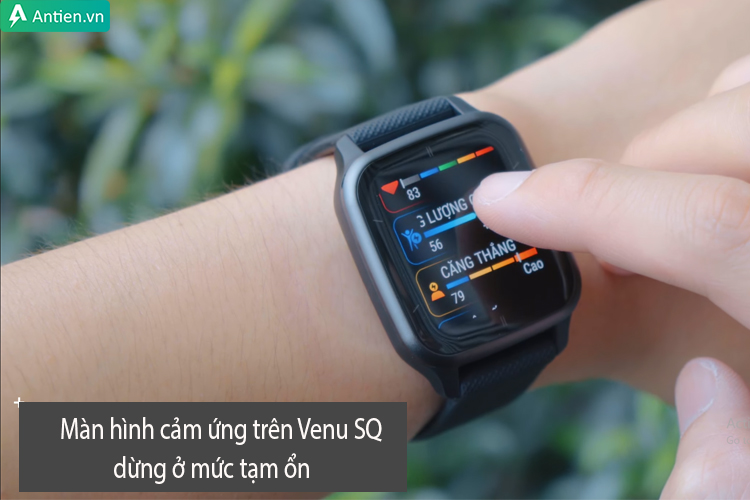 Màn hình cảm ứng trên Venu SQ 2 ở mức tạm ổn nhưng vẫn nhận lệnh xử lý tức khắc