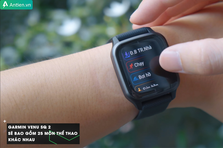 Venu SQ 2 Series hỗ trợ lên tới 25 bộ môn thể thao trong nhà và ngoài trời