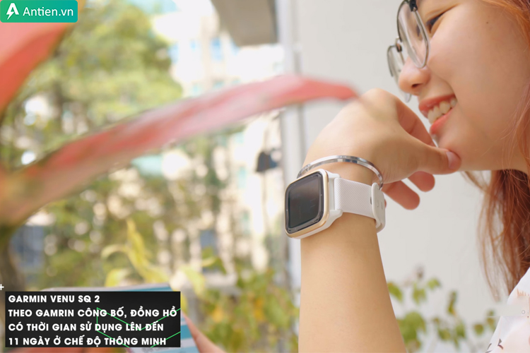 Phiên bản Garmin Venu SQ 2 cho thời lượng pin gấp 10 lần Apple Watch, tới 11 ngày pin