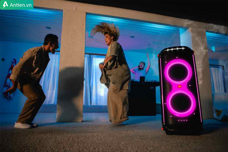 Hiệu ứng ánh sáng đồng bộ với âm nhạc khi loa hoạt động