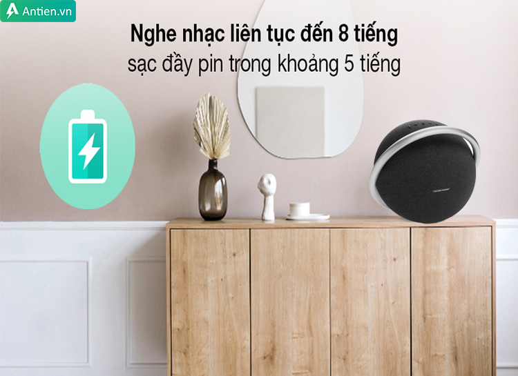 Thỏa sức trải nghiệm âm nhạc với lượng pin siêu bền đến 8h
