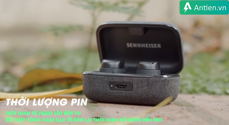 Tai nghe Momentum True Wireless 3 cho thời lượng sử dụng lên tới 7 giờ