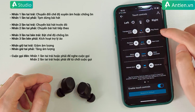 Tai nghe Momentum True Wireless 3 điều khiển cảm ứng