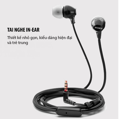 Tai nghe MDR-EX15AP thiết kế dạng in-ear