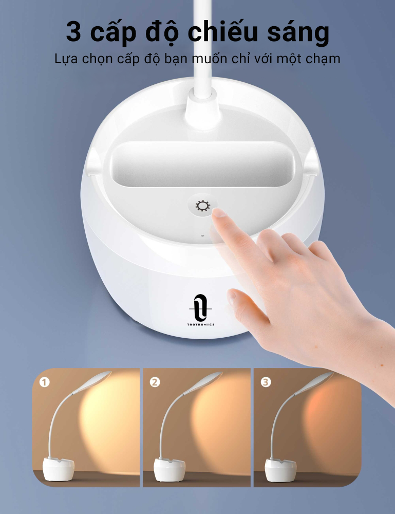 Đèn bàn Taotronics TT-DL1008 có 3 mức sáng