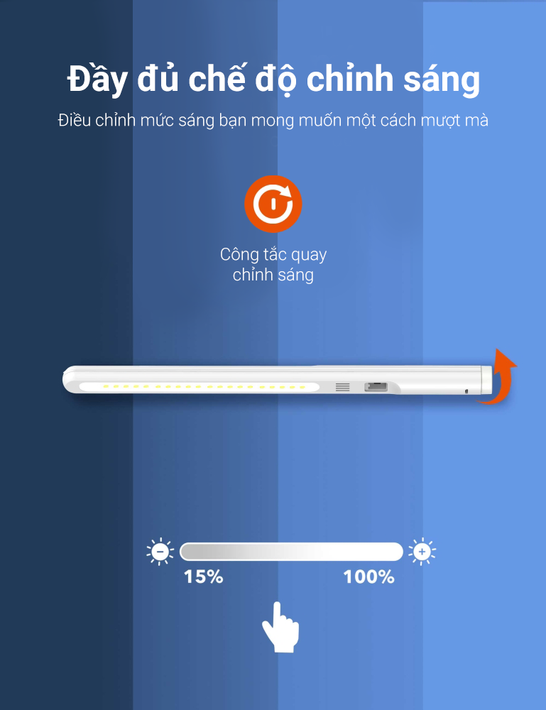 Đèn học Taotronics TT-DL1010 có nhiều mức độ sáng 