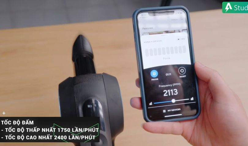 Súng Massage Theragun Pro điều chỉnh nhiều tốc độ đấm