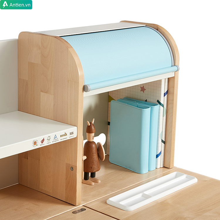 Ngăn chứa với nắp đậy tránh bụi trên bàn học trẻ em 2M2KIDS