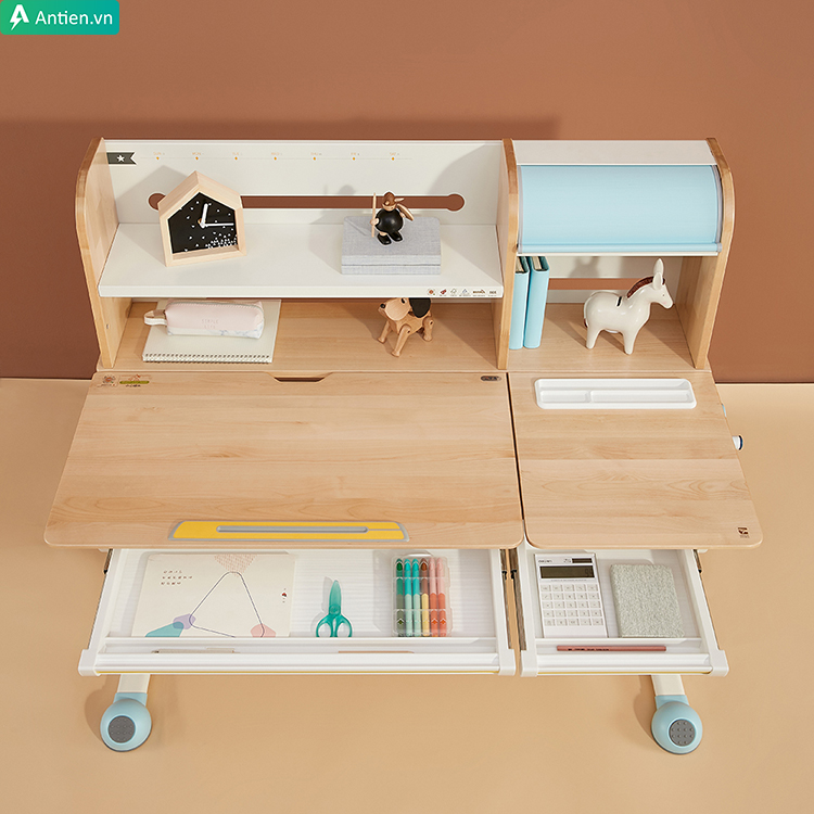 Sắp xếp các vật dụng trên bàn học 2M2KIDS nâng cao khả năng thẩm mỹ của trẻ