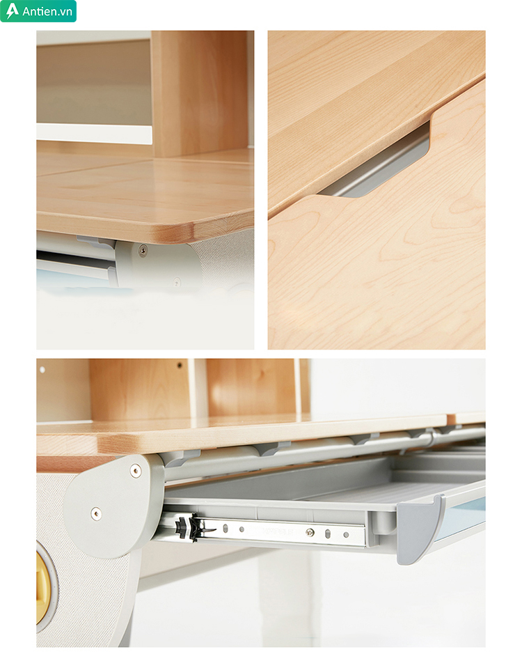 Bàn học trẻ em 2M2KIDS được thiết kế khoa học, an toàn tuyệt đối để trẻ tránh va đập