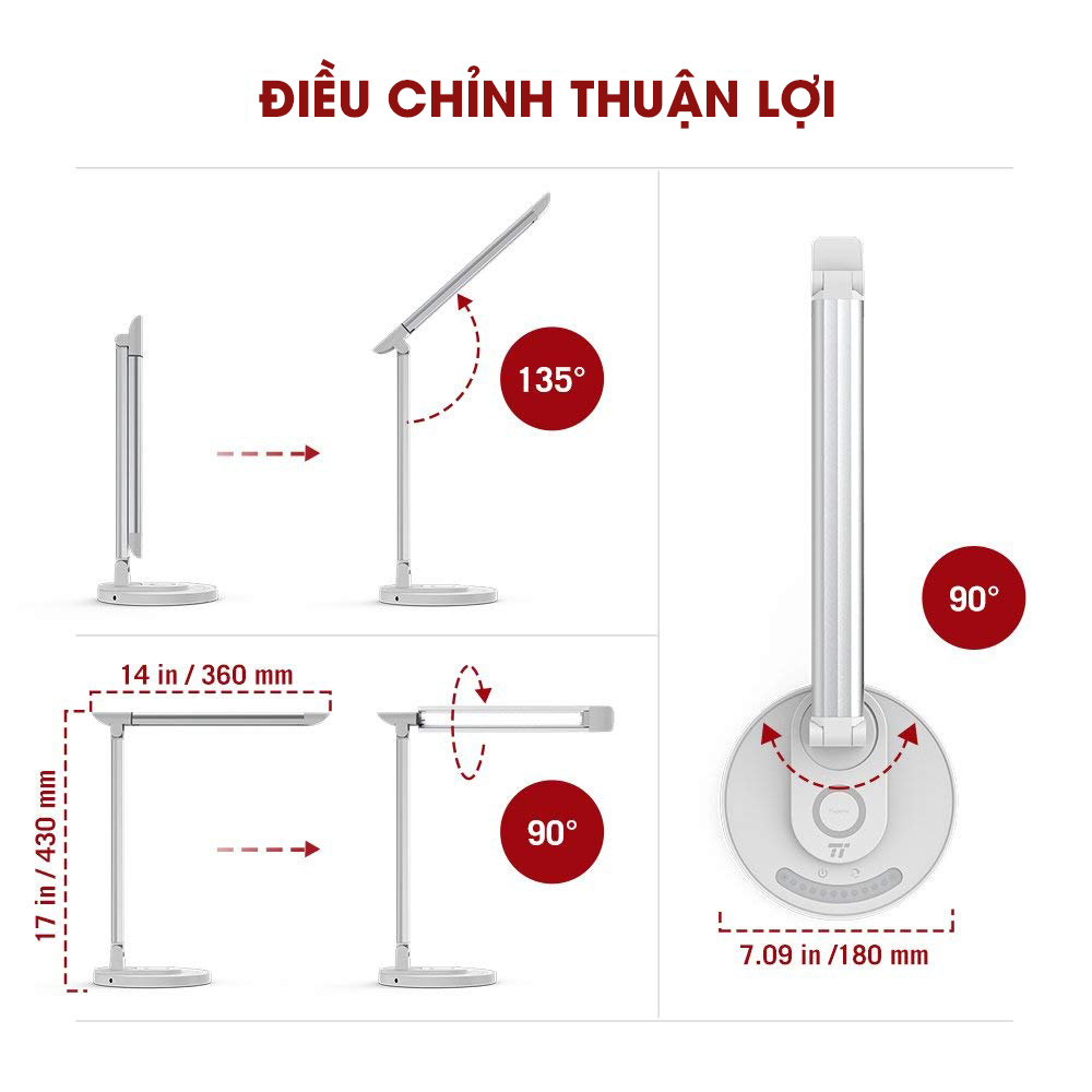 Dễ dàng xoay 180 độ cho mọi tư thế ngồi