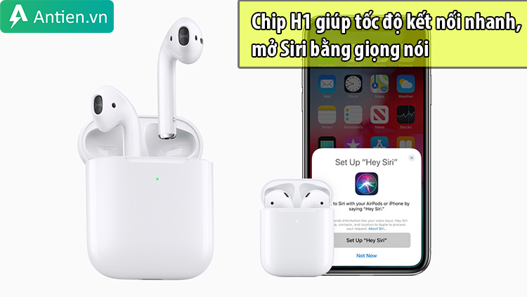 Tai nghe Airpods trang bị chip H1 kết nối nhanh hơn, mở siri bằng giọng nói