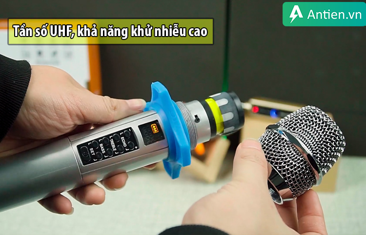 Mic không dây Excelvan K48 sử dụng tần sóng uhf, âm thanh trong trẻo