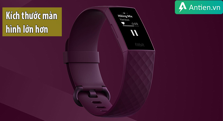 Fitbit Charge 4 có màn hình lớn hơn