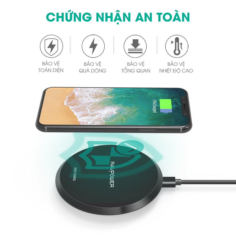 Sạc không dây chính hãng Ravpower PC063