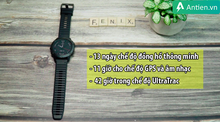 Thời lượng pin của đồng hồ Garmin Fenix 6