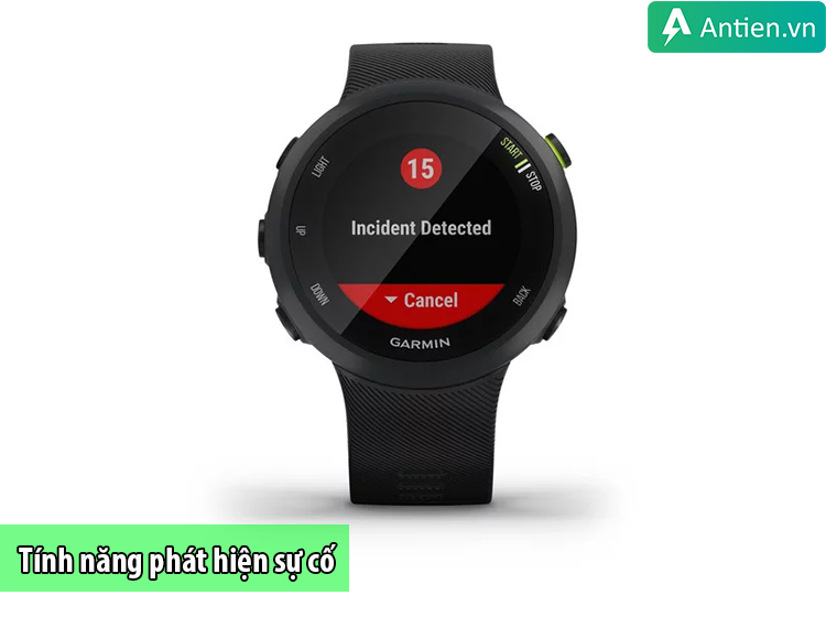 Tính năng phát hiện sự cố trên Forerunner 45
