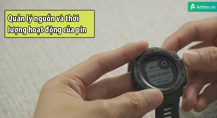 Tính năng quản lý nguồn và thông tin về thời lượng hoạt động của pin