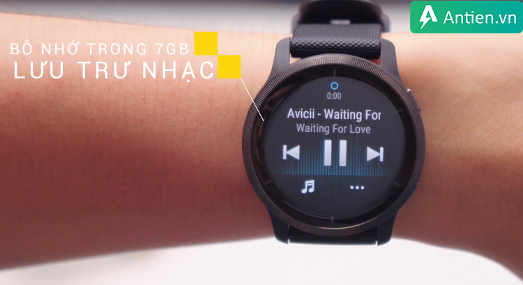 Đồng hồ GPS Garmin Venu 2 lưu trữ và phát nhạc