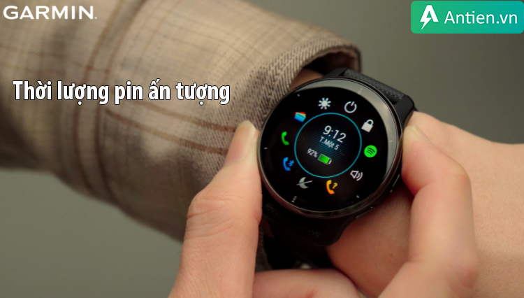 Thời lượng pin ấn tượng trên đồng hồ thông minh Garmin Venu 2 Plus