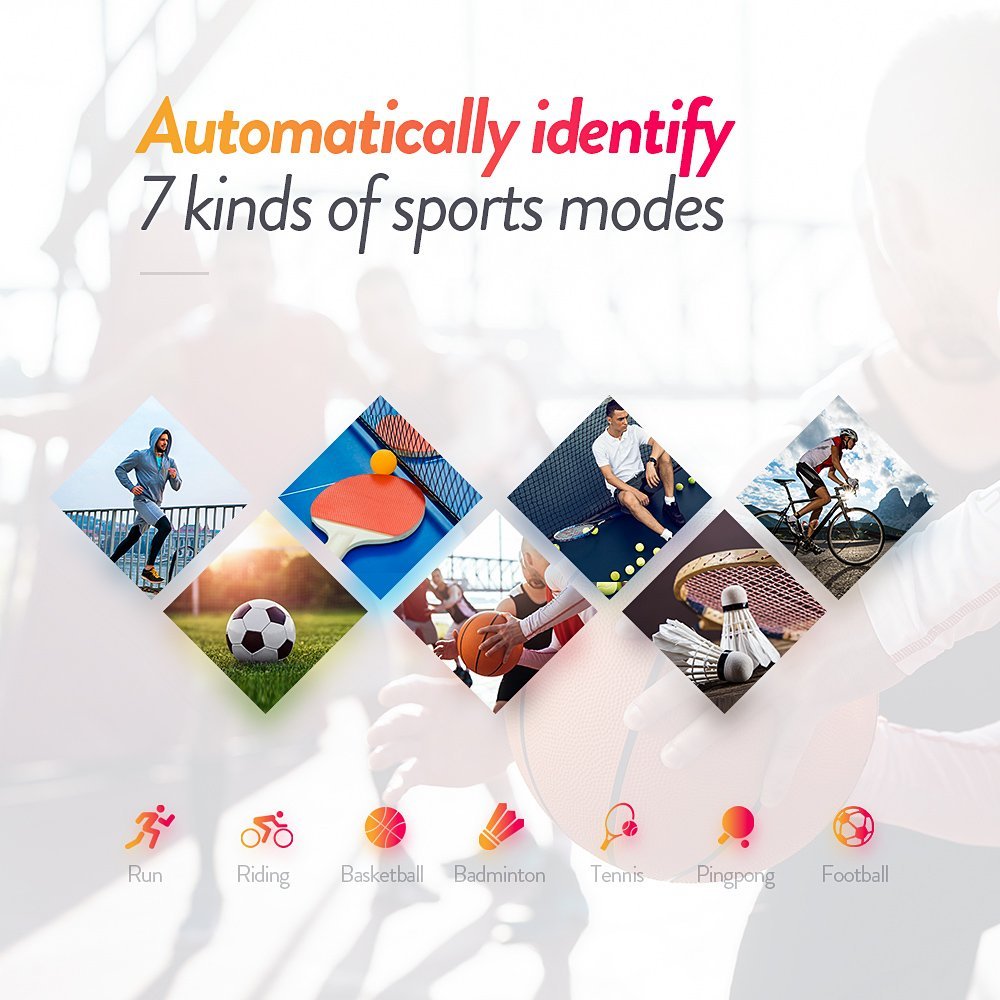 Vòng đeo tay sức khỏe hỗ trợ 7 môn thể thao