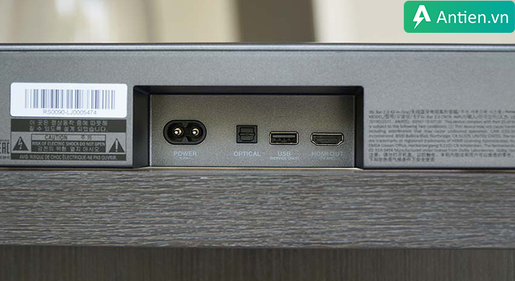 Mặt sau của JBL Bar 2.0 All-in-one