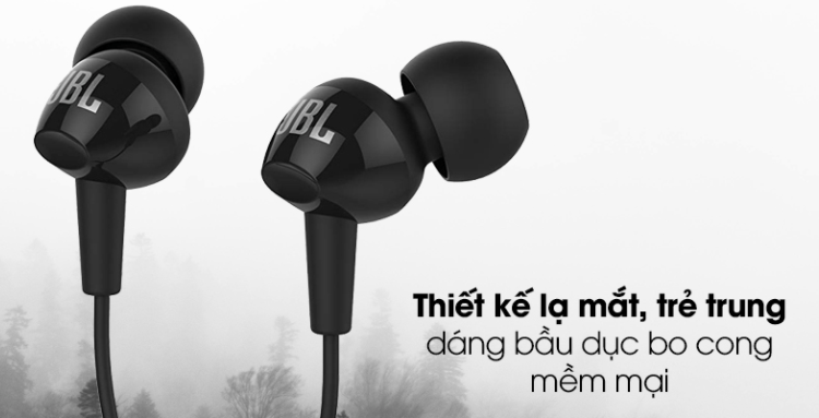 Tai nghe JBL C150SI có thiết kế nhỏ gọn và hiện đại