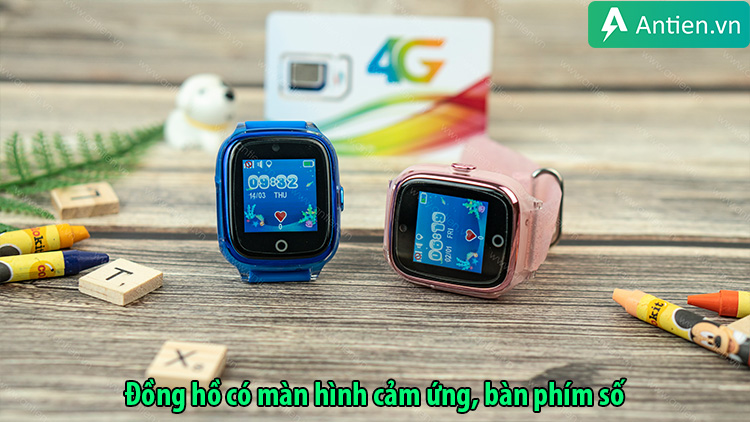 Đồng hồ định vị trẻ em có màn hình cảm ứng, bàn phím số
