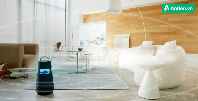 LG XBoom 360 RP4 có âm thanh toả ra khắp không gian phòng