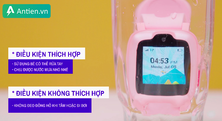 Đồng hồ định vị Myfirst Fone kháng nước bắn qua