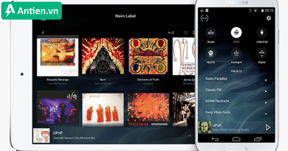 Điều khiển Naim Muso bằng ứng dụng Naim
