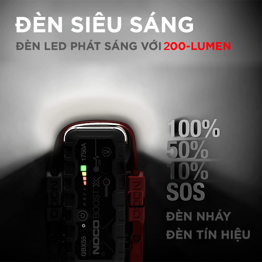 Bộ khởi động xe hơi Noco Boost X GBX55 tích hợp đèn pin