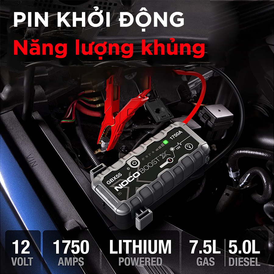 Bộ khởi động xe NOCO Boost X GBX55 mạnh mẽ, sử dụng cho mọi loại xe
