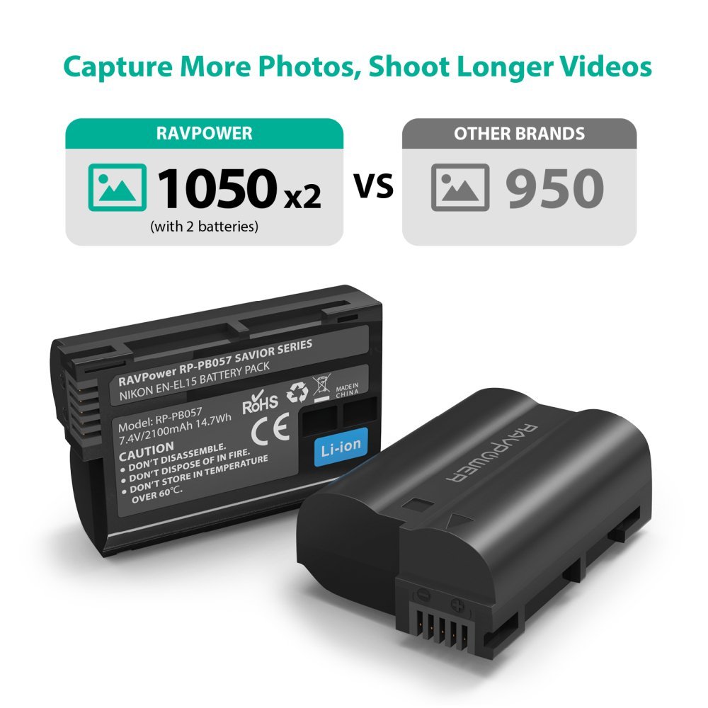 Pin Ravpower có dung lượng lớn hơn