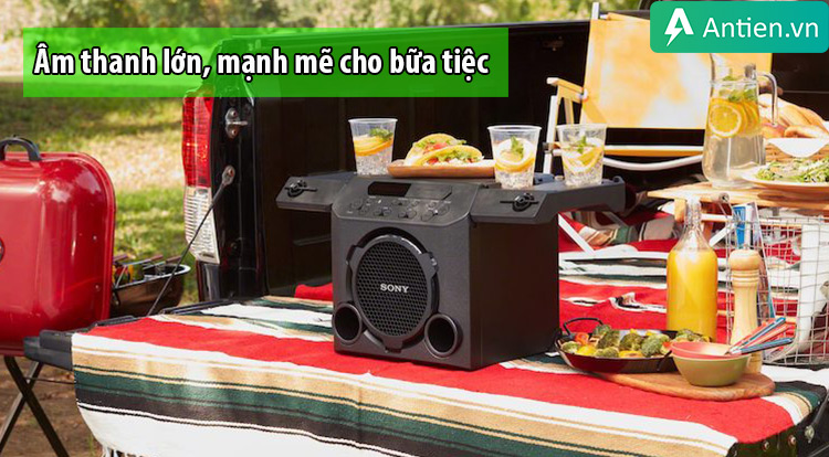 Loa bluetooth Sony GTK-PG10 cho âm thanh lớn, mạnh mẽ
