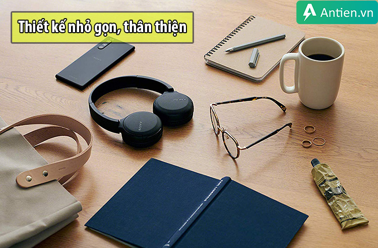 Tai nghe Sony WH-CH510 có thiết kế nhỏ gọn, thân thiện