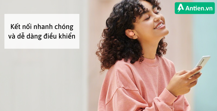 Tai nghe Sony WF-C500 có thiết kế nằm trọn trong tai