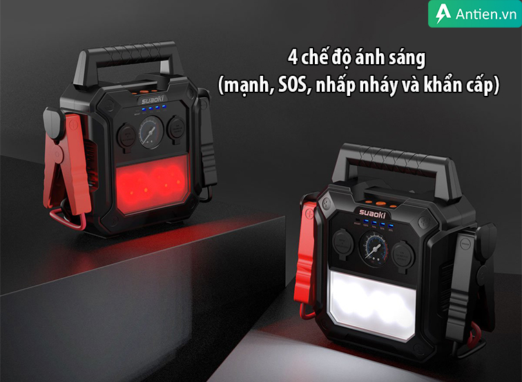 Bộ khởi động xe SUAOKI U29 tich hợp đèn pin siêu sáng với chế độ ánh sáng SOS